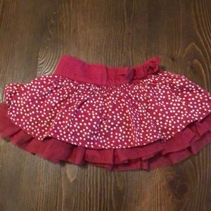 Red skirt with with polkadots